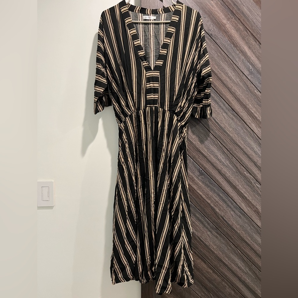 Aura Striped Midi Dress